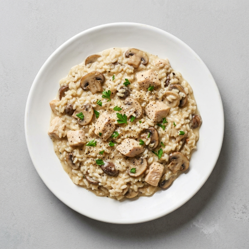 Risotto Pollo Funghi Crema 