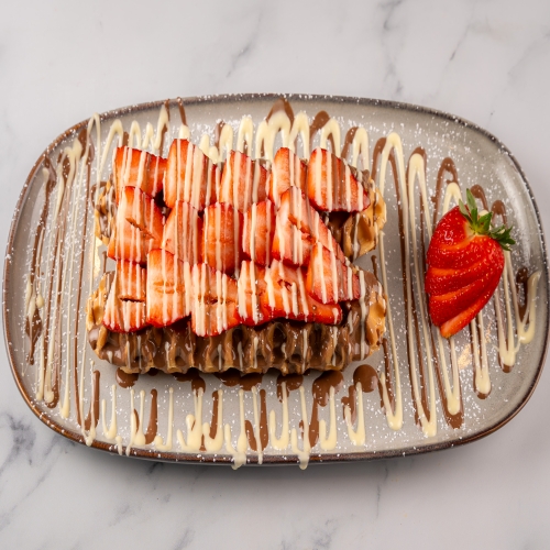 Strawberry & Nutella Waffle 