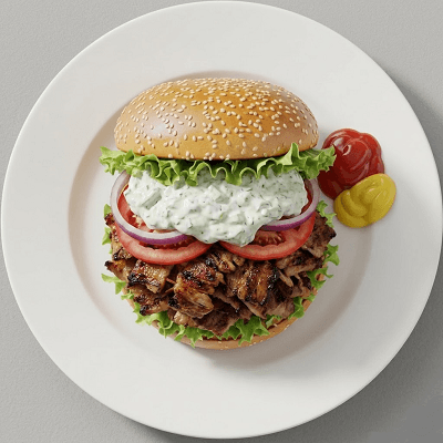Pork Yeeros Kebab Burger 