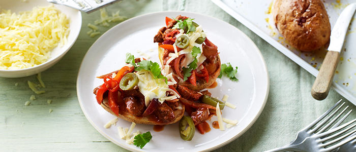 Baked Potato With Spicy Chicken 