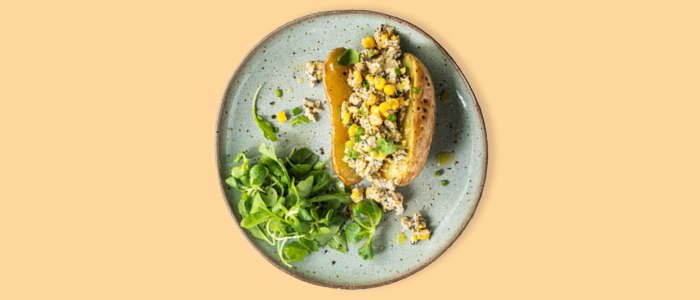 Baked Potato With Cheese & Sweetcorn 