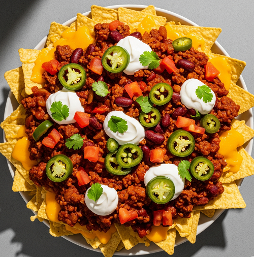 Nachos With Spicy Mince 