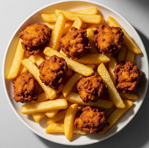 Salt & Chilli Chips, Chicken Tikka 