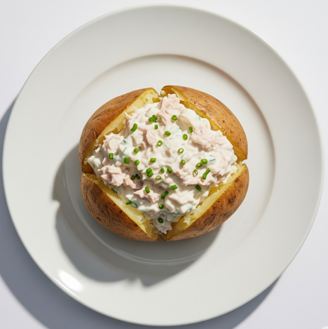 Baked Potato With Chicken Tikka Mayo 