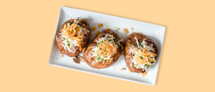 Baked Potato With Cheese & Donner 