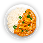 Chips, Rice & Curry Sauce 